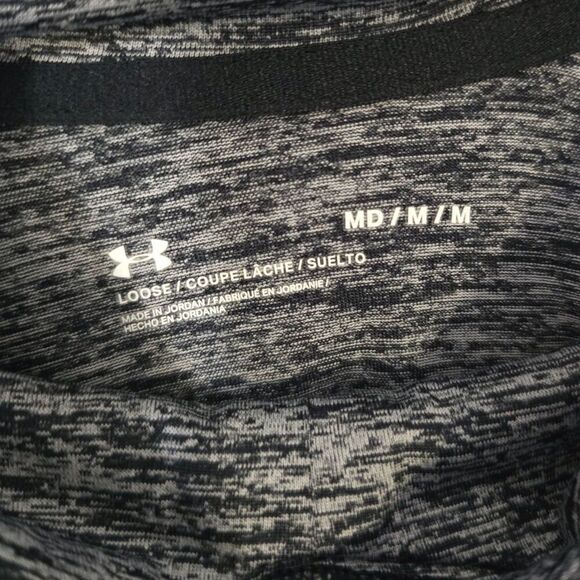 Under Armour UA Womens M Velocity Logo Pullover Hoodie Gray High Neck Athletic - Picture 3 of 5